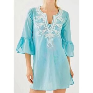Lilly Pulitzer Piet Coverup Embroidered Tunic Dress